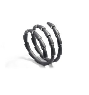 Bracciale Calla Whip in titanio e diamanti Vhernier