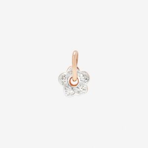 Ciondolo Fiore in oro rosa 9k con 11 diamanti bianchi Dodo