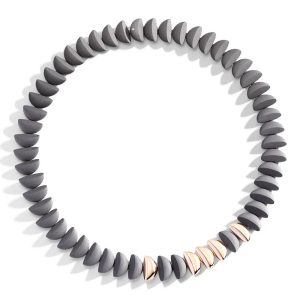Collana Eclisse Endless in titanio e oro rosa 18K Vhernier