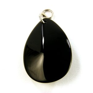 Ciondolo Glossy in argento 925 e pasta vitrea nera Kidult